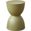 YWRU Sgabello per Trucco Clessidra Creativa Sgabello da Pranzo Rotondo Plastica Sgabello da Doccia da Bagno Impermeabile Anti-Coccole per Cucina Camera da Letto Soggiorno,30×43cm(Color:Verde)