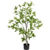 Baroni Home Pianta Artificiale per Interno ed Esterno, Pianta Albero Eucalipto Finta Decorativa per Soggiorno, Camera da Letto, Cucina, Altezza di 120 cm