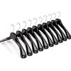 Mainetti Appendini per Capispalla, Cappotti, Abiti Pesanti, Grucce in Plastica, Resistenti, con Finitura Antigraffio, Made in Italy, Set di 10 Pezzi, Nero Lucido con Gancio Zincato, Taglia 38cm
