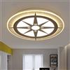 PANNN Plafoniera LED Dimmerabile Camera Dei Bambini Lampada Da Soffitto Camera Da Letto Ragazzi Ragazze Metallo Acrilico Soggiorno Lampadario Rotondo Bussola Faretti A Soffitto Bianco Con Telecomando