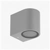 Damastoreitalia Universo Applique da esterno a parete IP65 grigia per terrazzo e giardino con attacco GU10 luce up/down moderna (Grigio monoemissione)
