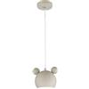 RUTXE Lampada a sospensione a forma di topo simpatico cartone animato Lampadario Fitting Fun Camera da letto per bambini E27 Lampada da soffitto Paralume in ferro battuto Lampade a sospensione (White)