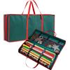 Deco Express Borsa per Addobbi Natalizi 82×34×13cm, Scatola Porta Oggetti con Maniglie per Decorazioni Natalizie, Carta Regalo (Verde 82cm)