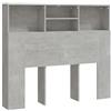 vidaXL Testiera con Contenitore Grigio Cemento 120x19x103,5 cm