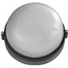 GLOUPIE Plafoniera Da Esterno Tonda A Parete Livigno, IP44 60 W, D. 19 x H 9,2 Cm, Corpo In Alluminio E Calotta In Vetro (Nero)