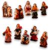 Generico Set di 10 Pastori per Presepe 5 cm, Disponibile in 2 Varianti, Figure Tradizionali in Resina Dipinta a Mano - Personaggi del Presepe, Artigianali, Presepio Natalizio (Modello 1, 5 cm)