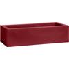 Tecnokit Nicoli vaso piccolo rettangolare Minos Cassetta, in resina, cm 45x20x12h, adatto per interno ed esterno, fioriera elegante effetto matt (Rosso)