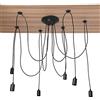 Ejoyous Lampadario Industriale a 6 Teste, Lampada a Sospensione Vintage Retrò a Ragno Plafoniera Fai-da-te Luce a Sospensione Regolabile in Altezza con Cavo di 2 M per Camera da Letto Soggiorno Dell'hotel E27