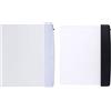 Generico Lampada da Lettura Piatta a LED - 2 Pezzi Luce per Pagina di Libri Trasparente, Luce Notturne da Lettura con Regolabile In 3 Colori e Timer per Letturi degli Studenti, Apprendimento (Nero + Bianco)
