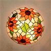 LYDZT Lampadari Plafoniere Stile Tiffany Montaggio a Incasso, Dimmerabile Ø30cm Ø40cm Ø50cm Plafoniera Rotonda in Vetro Colorato per Soggiorno Camera da Letto Cucina Corridoio Bagno [Classe energe