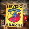 Lotusworld Targa in metallo Abarth, in alluminio, stile retrò, alla moda, vintage, 20,3 x 30,5 cm