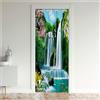 Odot Tende Oscuranti per Porta con Occhielli, Motivo Paesaggio Tenda Divisoria per Stanza Tende con Occhielli per Interni per Cucina Pareti Armadio Portico (Cascata,120x200cm)