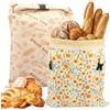 BUTORY Sacchetti per il Pane 2 Pezzi Sacchetto per Pane in Cera d'Api Naturale 43cm×33cm Sacchetti di Cotone Riutilizzabili Lavabili per Lievito Madre Conservare gli Alimenti Freschi e Fragranti