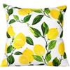 VKZ Cuscino Decorativo Quadrato Stampato, Cuscino Decorativo Sicilia Limoni Minimal Design Moderno Arredo Casa 45×45CM 2pezzi