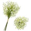 HAOSHICS Fiori artificiali del respiro del bambino, 12 pacchi di fiori finti in plastica Bulk Gypsophila Bouquet per primavera, estate, matrimoni, interni ed esterni, decorazione fai da te (bianco)