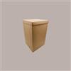Lucgel Scatola Baule con Coperchio Carta Avana Liscio, 345x345x600 mm, 1 pezzo