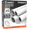 Eurocali 5x Profili Angolari da 2 metri (10mt) in Alluminio per Strisce LED Schermatura Opaca ingombro max striscia led 20mm - 30 x 30