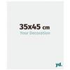 yd. Your Decoration - Cornice 35x45 cm - Bianco Lucente - Cornice Decorativa Parete in Plastica con Vetro in acryl - Antiriflesso - 35x45 Cornice - Evry