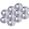Partenopea® Kit di 10 faretti LED segnapasso 2W radenti calpestabili da esterno e interni impermeabili IP65 Silver 12V luce bianca naturale per viali giardino scale (Monoemissione, Silver)