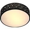 Monzana Lampada da Soffitto Plafoniera Tessuto Ø 30cm Rotonda Luce Soffusa 40 Watt Salotto Camera