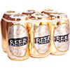 BRUBAKER Birra in Scatola Six-Pack Gold - Palla di Natale in Vetro dipinto a Mano - Bocca Soffiata Decorazione Dell'Albero di Natale Figure Buffo Ciondolo Decorazione Albero Palla - 8 cm