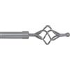 emmevi Bastone Tenda Ferro Estendibile Asta Scorritenda Anelli mod.BASTONE TENDA VORTICE 120-210 GRIGIO