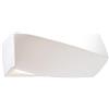 SOLLUX lighting Sigma Mini Lampada da parete in ceramica | Design moderno molto universale | Lampadina E27 sostituibile, 1 x 60 W | Bianco, 35 x 16 x 12 cm