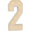 PHOYUXM Numero di luci a LED, 100 cm, numero grande con lampadine, 0 1 2 3 4 5 6 7 8 9, con scatola della batteria, 2000 - 3000 K, per feste di laurea, matrimoni (2)