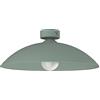 L+ Plafoniera LED da Soffitto a Cupola in Metallo - Diametro 40cm - Attacco E27 Lampadina Esclusa - Made in Italy - Design Moderno per Cucina e Soggiorno (Verde Iceberg)
