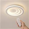 Planetitaly Plafoniera Moderna LED 70W CCT 3000K, 4000K, 6500K, Bluetooth APP, Dimmerabile Lampada Tonda da Soffitto Luce Camera da Letto, Soggiorno, Cucina, con Telecomando, Alimentazione 230V