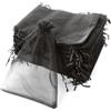 YFZYT Sacchetti Organza 30x40 cm Grandi, 50pz Sacchetti Regalo Neri per Bomboniere, Festa della Mamma, Comunione, Battesimo, Cresima, Matrimoni