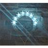 Fatma CORONCINA LUMINOSA DECORATIVA CON LAMPADINE A LED BIANCO FREDDO DIAMETRO 8 CM CON TRASFORMATORE 220V