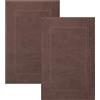 Betz Set di 2 scendibagni misure 50 x 70 cm 100% cotone scendibagno tappeto da bagno Premium qualità 650 g/m² 10 colori sono disponibili Colore marrone