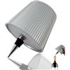 Generico Brabola Lampada per Bottiglia Senza Fili, LED Ricaricabile con Lampada da Tavolo Touch a 3 Colori Dimmerabile per Ristorante, Bar, Casa, Ufficio (Argento, 1 Pezzo)