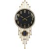 MAKA change your life quality MAKA Orologio da Parete Moderno Grande Ø 32 cm in Resina Dorata con Brillantini, Design Moderno e Vintage, Orologio da Parete per Cucina, Soggiorno o Camera, Silenzioso (Aurelia, Nero)