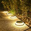 Altsuceser Luci a terra alimentate a energia solare, IP65 LED impermeabile senza cablaggio lampada sepolta luci a disco decorative, luci solari da giardino per vialetto giardino cortile prato