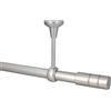 HDTL Kit Bastone per Tende in metallo 25mm Cromo Opaco Montaggio a Soffitto 120 cm Gaja