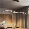 XIANHE LED Lampada a Sospensione 55W Dimmerabile per Lampada da Pranzo da Tavolo da Pranzo Lampadario Moderna Ondulato con Telecomando Sala da pranzo Ufficio Cucina Soggiorno Lampadari (Nero, L90cm)