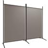 vidaXL Divisorio a 2 Pannelli Antracite 175x180 cm Tessuto