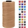 LEREATI Cordino per Borse Uncinetto Filo Macrame 1.5mm x 200m Macrame Corda Colorata, Cordoncino per Borse a Uncinetto, Fai da Te, Arazzo da Parete (Cachi)