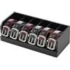 Sutowe Organizzatore Cintura a 6 Scomparti Organizzatore Cintura per Armadio e Cassetto in Bambù, Porta Cinture, Porta Gioielli, Porta Orologi per Uomo e Donna (nero)