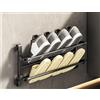MRMRMNR Scarpiera a Muro, Portascarpe Pieghevole A 2 Livelli Portascarpe da Porta Salvaspazio Senza Forare Portascarpe da Parete, Tubi in Plastica e Metallo, Armadio Ingresso Cucina Bagno