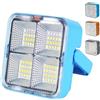 LZTET Faro LED Ricaricabile,2400mah Portatile USB Faretto A Batteria con Pannello Solare,3 modalità,Lampada da Lavoro Ideale per Campeggio,Riparazione,Pesca(Color:Blue)