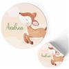 FERDINANDO FAMA' FAMÀ - Etichette Adesive Personalizzate Compleanno Bimbi Cerbiatto Ø 38 mm - Sticker Personalizzati con Nome e Data 175pz