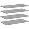 vidaXL Mensole Parete 4pz Grigio Sonoma 80x40x1,5cm Legno Multistrato