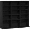 vidaXL CD mobile nero effetto rovere 100 x 23 x 89,5 cm, materiale legno