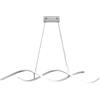 Vet italy Vetrineinrete® Lampadario led a sospensione 28 watt lampada moderna a onda twist bianco luce fredda 6500k calda 3000k naturale 4000k (Luce calda 3000k)