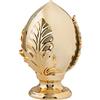 Montemaggi Baroni Home Pumo Pugliese Colorato, Pumo Decorativo in Porcellana Dipinta a Mano, L, Oro