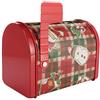 DOITOOL Cassetta Postale Babbo Natale - Creative Iron Box Scatola Natale Regalo Natalizia Cassetta Postale in Ferro Verde 5.12x3.54x3.15 Pollici Contenitore per Caramelle Biscotti Decorazione Na