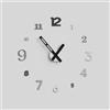 Giallobus - Orologio da Parete Adesivo Grande Float - Typos - Legno Mdf - Float ⌀ 60/80/110cm - 06 - Ash - Orologio da parete moderno - Numeri adesivi 3d - Diametro variabile 60/80/100cm